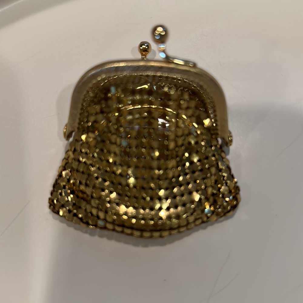 Judith Leiber Gold Sequin Coin Purse and Compact Set - Picture 5 of 5